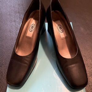 SRO Black Leather Heels